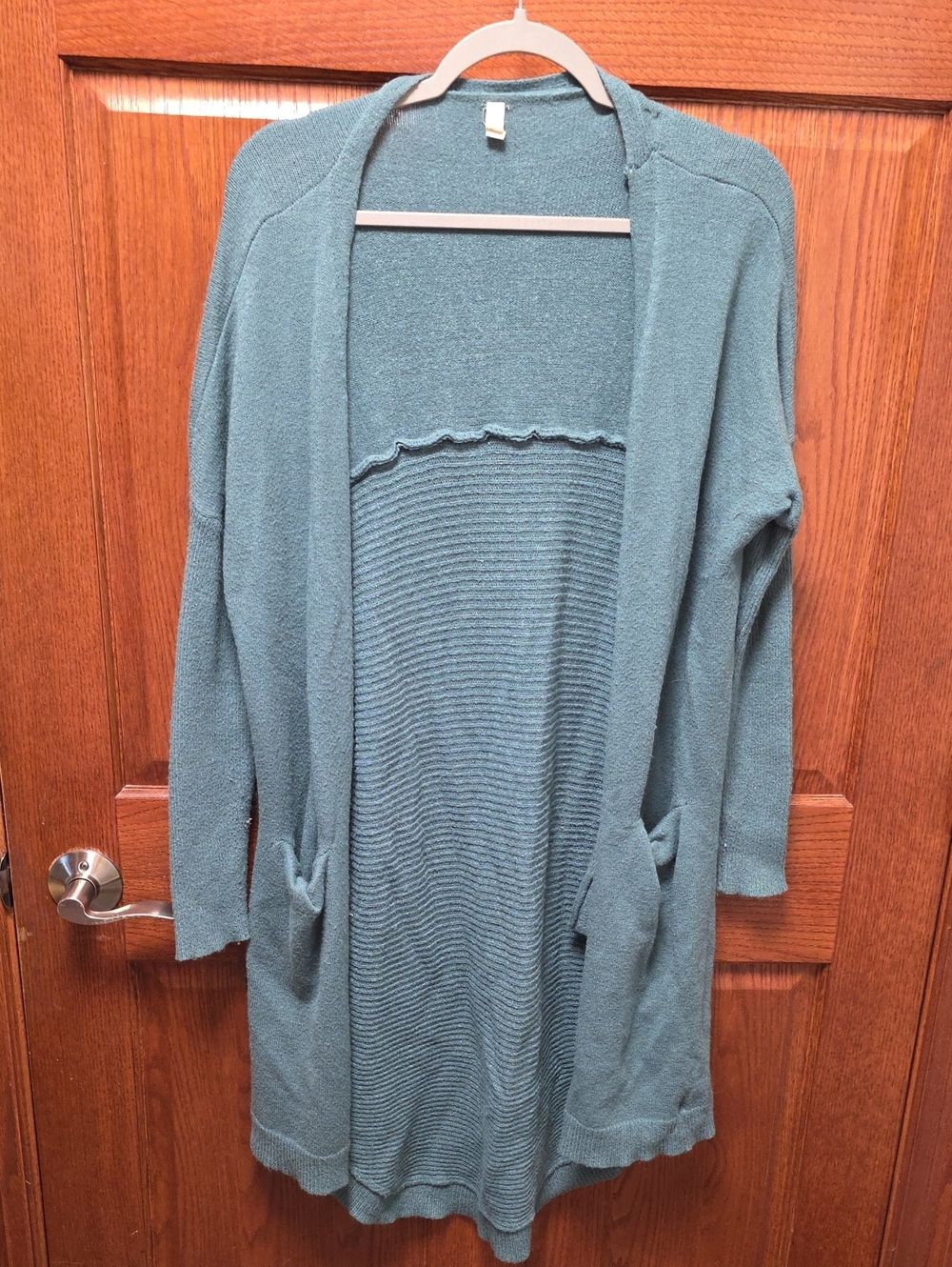 Wishlist Open-Front Longline Cardigan - Teal Green